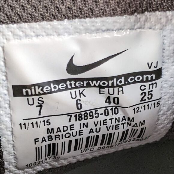 NIKE AIR MAX TAVAS SE Sneakers - Anthracite & Pure Platinum 718895-010 - Picture 9 of 10